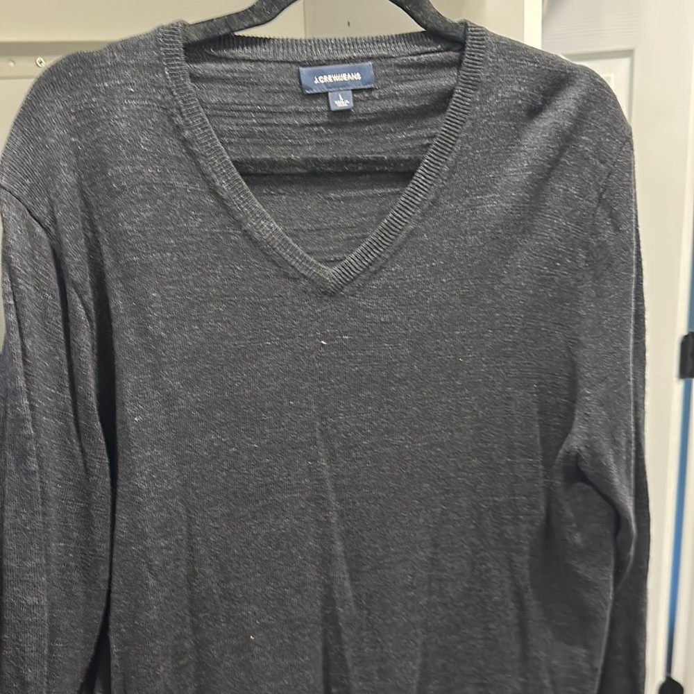 J crew v neck sweater charcoal very comfortable